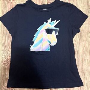 Old Navy Kids T-Shirt with Cool Unicorn Graphic - Navy